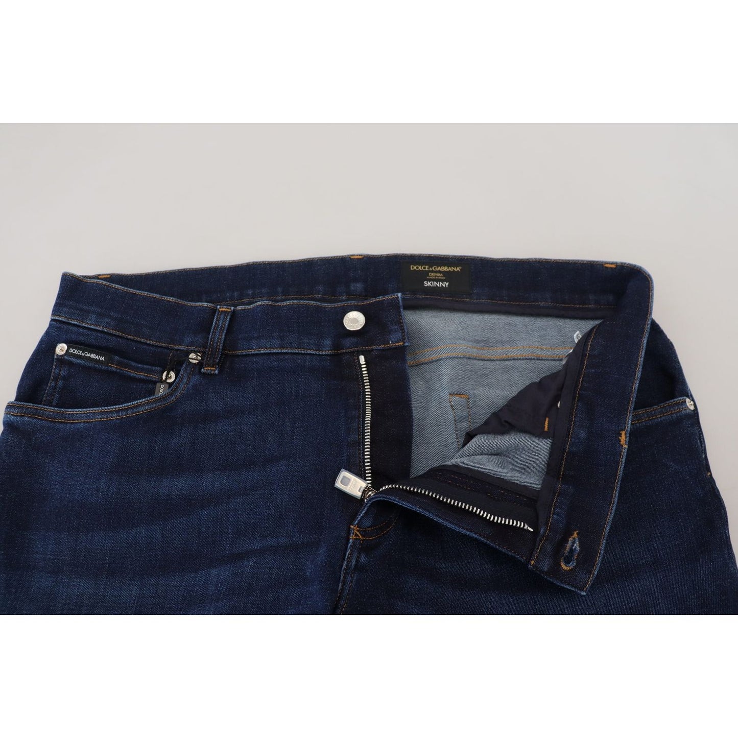 Dolce & Gabbana Elegant Slim Fit Dark Blue Denim Jeans Dolce & Gabbana Dark Slate Gray