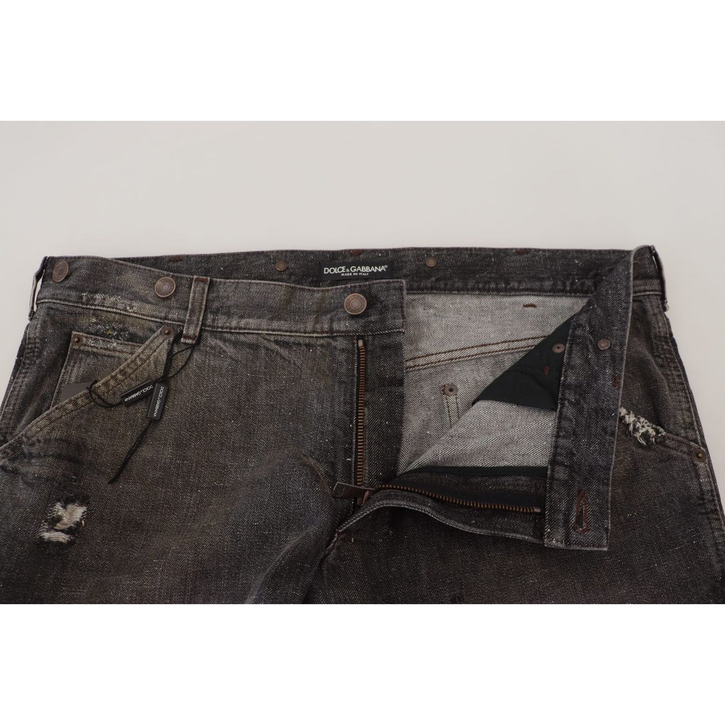 Dolce & Gabbana Exquisite Gray Denim Pants for the Modern Gentleman Dolce & Gabbana Light Gray