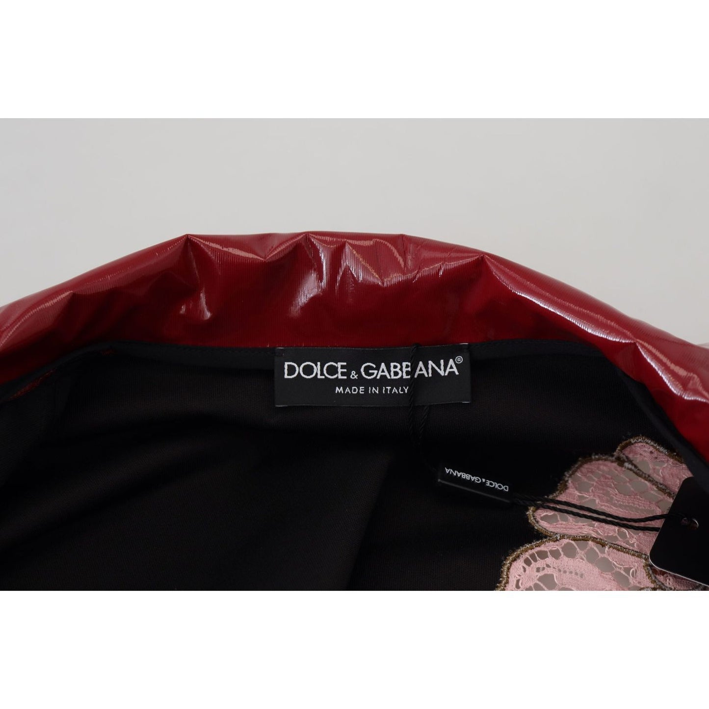 Dolce & Gabbana Maroon Floral Luxe Jacket Dolce & Gabbana Black