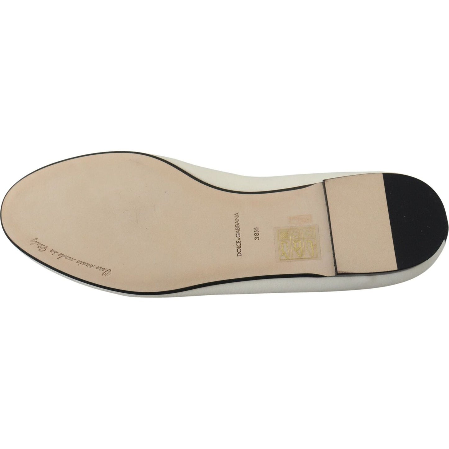 Dolce & Gabbana Elegant White Velvet Loafers with Gold Heart Detail Dolce & Gabbana Tan