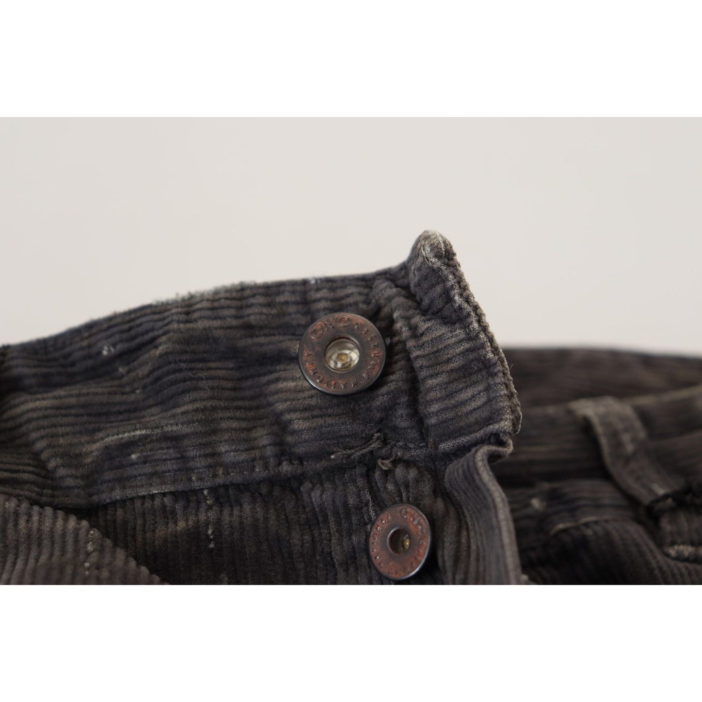 Costume National Stylish Gray Corduroy Denim Jeans Costume National Dark Slate Gray