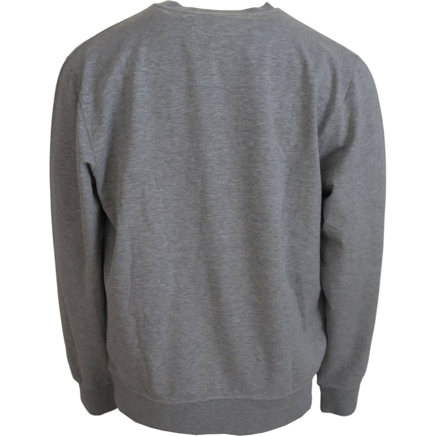 Aeronautica Militare Elegant Gray Pullover Sweater Aeronautica Militare Dim Gray