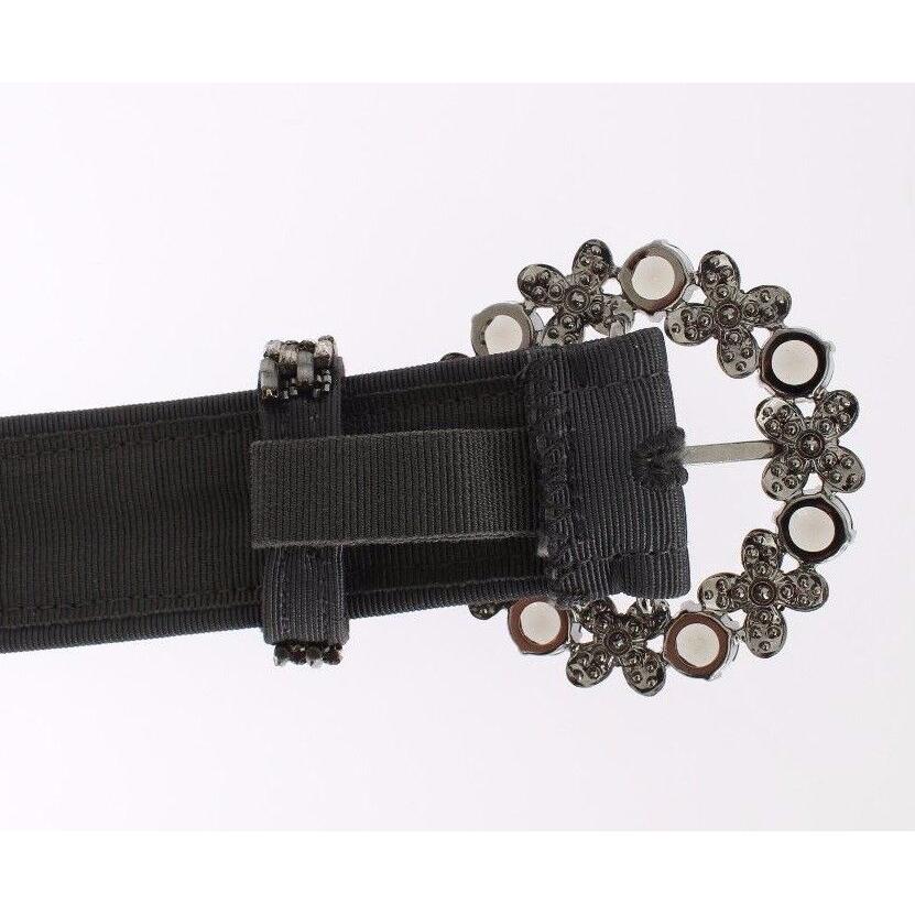 Dolce & Gabbana Swarovski Crystal Sequined Waist Belt Dolce & Gabbana White Smoke