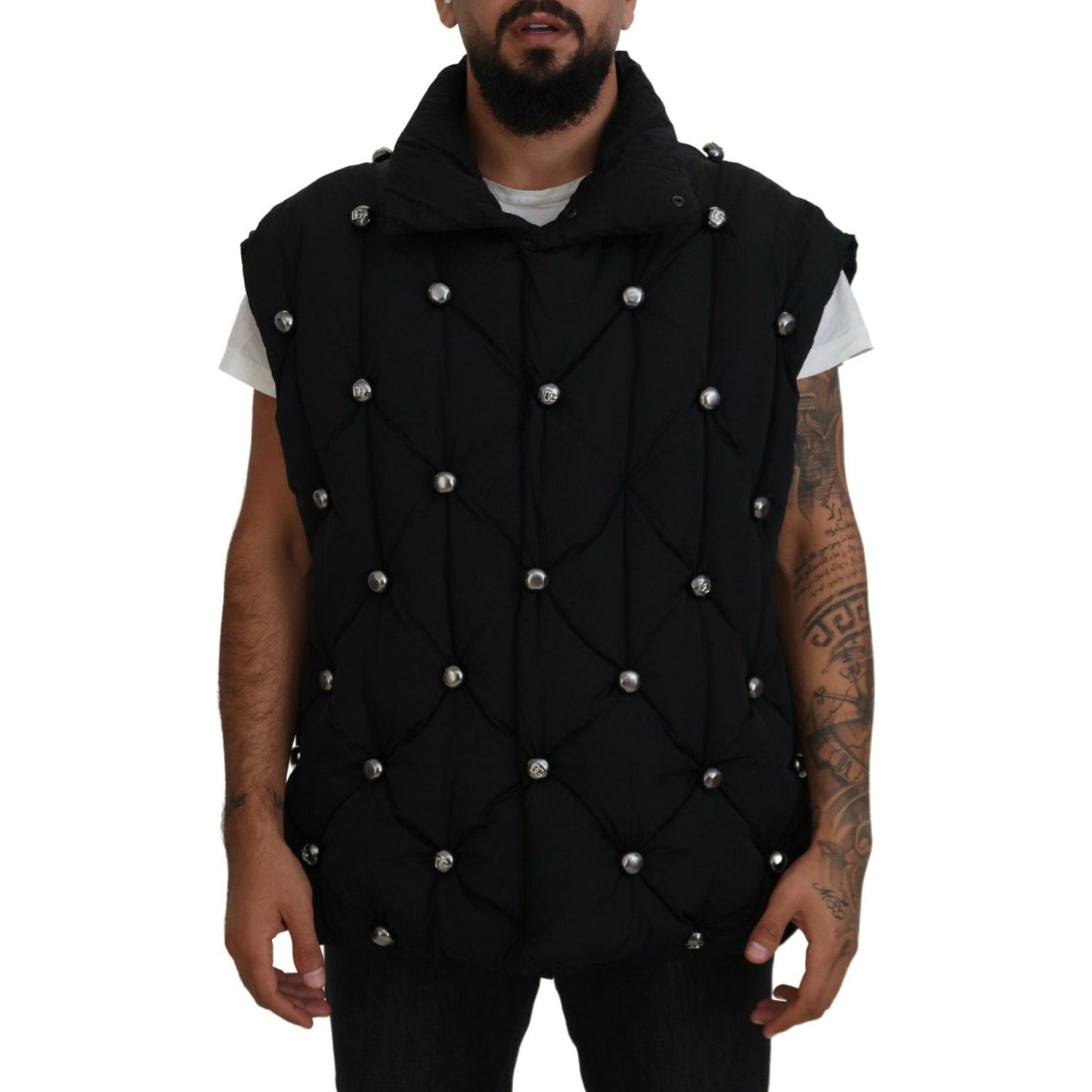 Dolce & Gabbana Elegant Black Sleeveless Vest Jacket Dolce & Gabbana Black