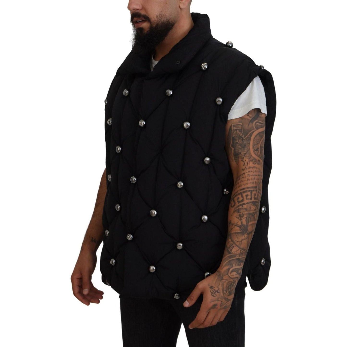 Dolce & Gabbana Elegant Black Sleeveless Vest Jacket Dolce & Gabbana Black