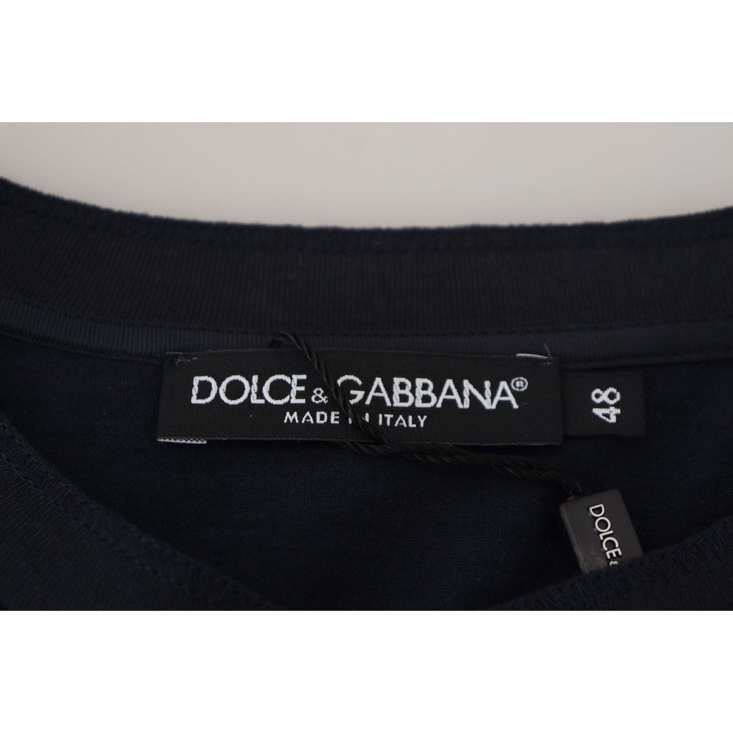 Dolce & Gabbana Elegant Cotton-Silk Blend Blue Pullover Dolce & Gabbana Gray