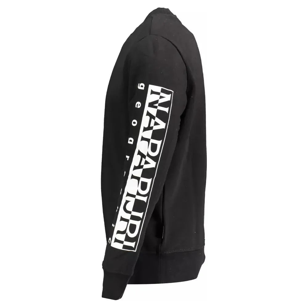 Napapijri Elevate Your Style with a Sleek Black Sweatshirt NA-14607-XXL-FBB-223