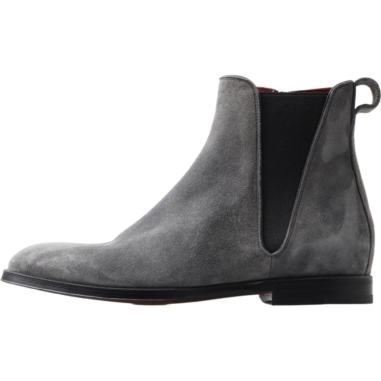 Dolce & Gabbana Elegant Gray Chelsea Leather Boots Dolce & Gabbana Dark Slate Gray