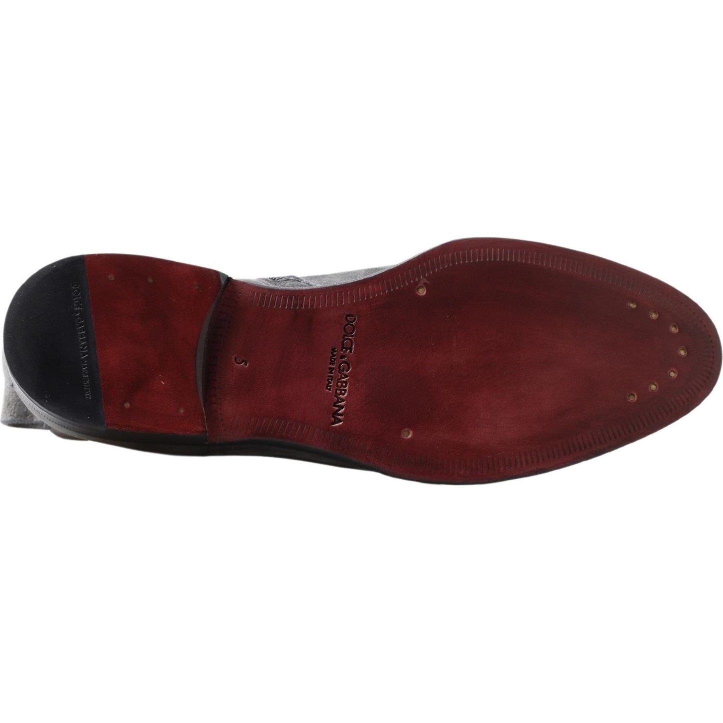 Dolce & Gabbana Elegant Gray Chelsea Leather Boots Dolce & Gabbana Dark Slate Gray
