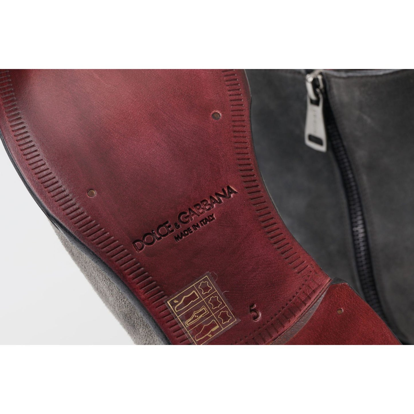 Dolce & Gabbana Elegant Gray Chelsea Leather Boots Dolce & Gabbana Dark Olive Green