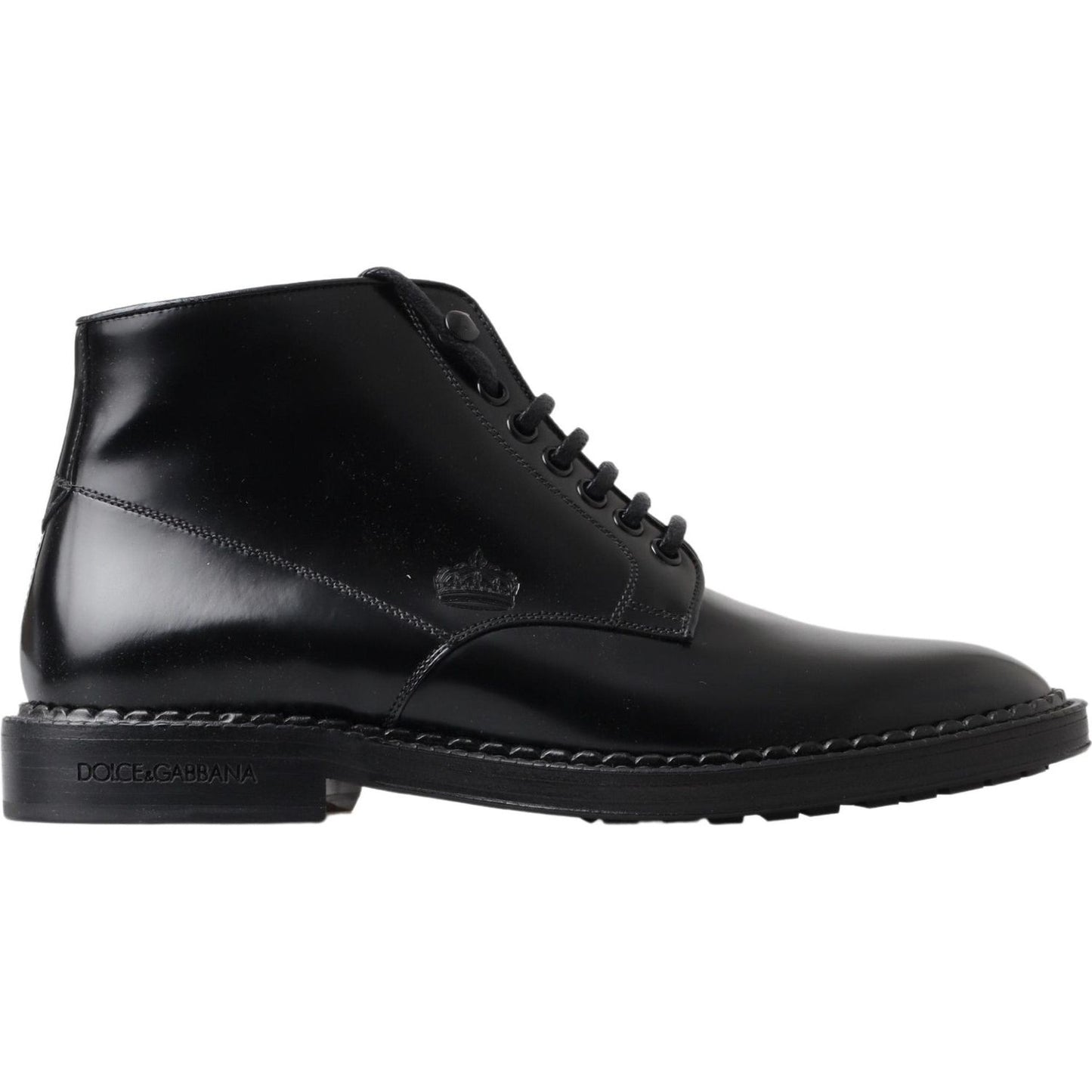 Dolce & Gabbana Elegant Black Leather Men's Boots Dolce & Gabbana Black