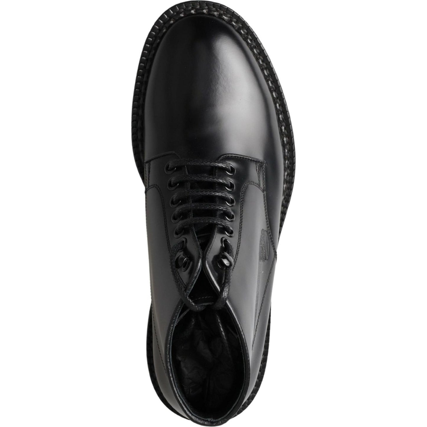 Dolce & Gabbana Elegant Black Leather Men's Boots Dolce & Gabbana Black