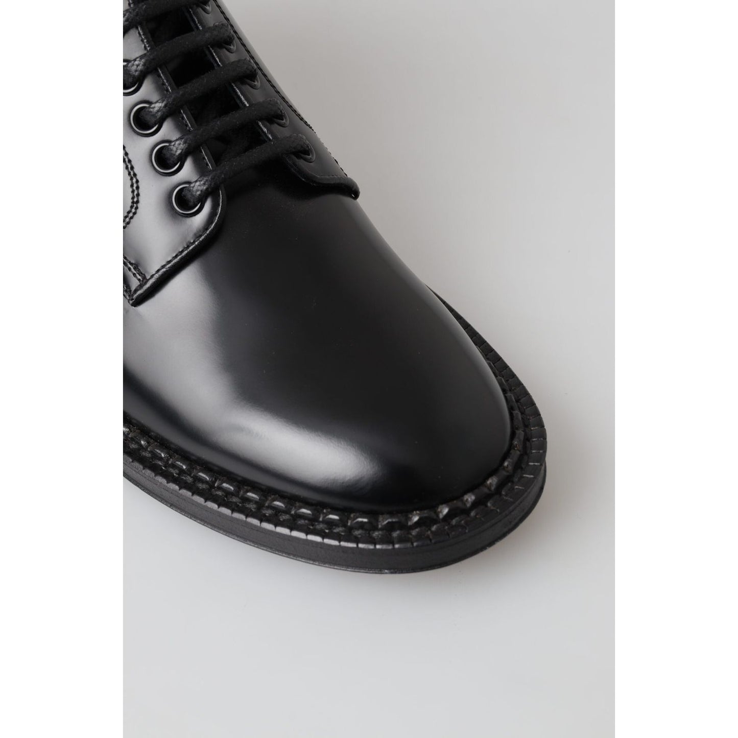 Dolce & Gabbana Elegant Black Leather Men's Boots Dolce & Gabbana Gray