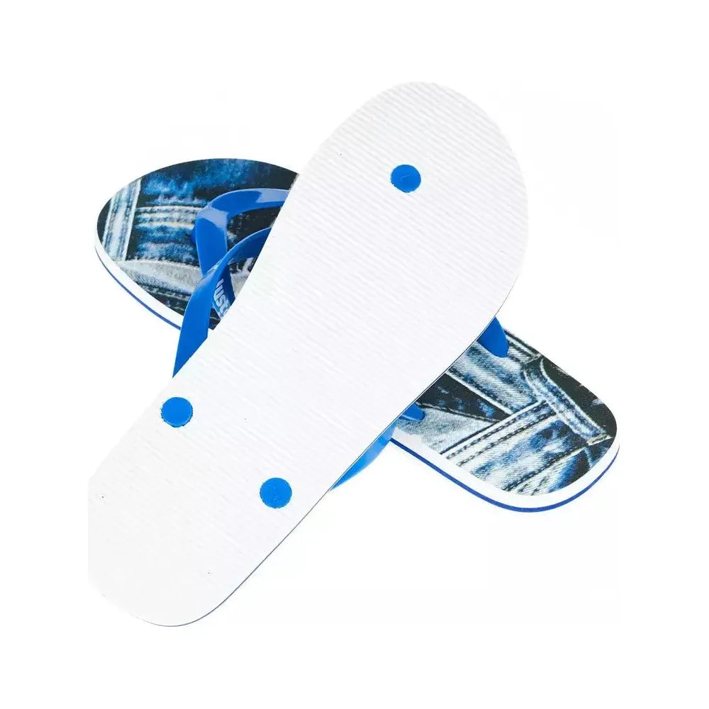 Just Cavalli Light Blue EVA Men Sandal Just Cavalli Dark Slate Blue