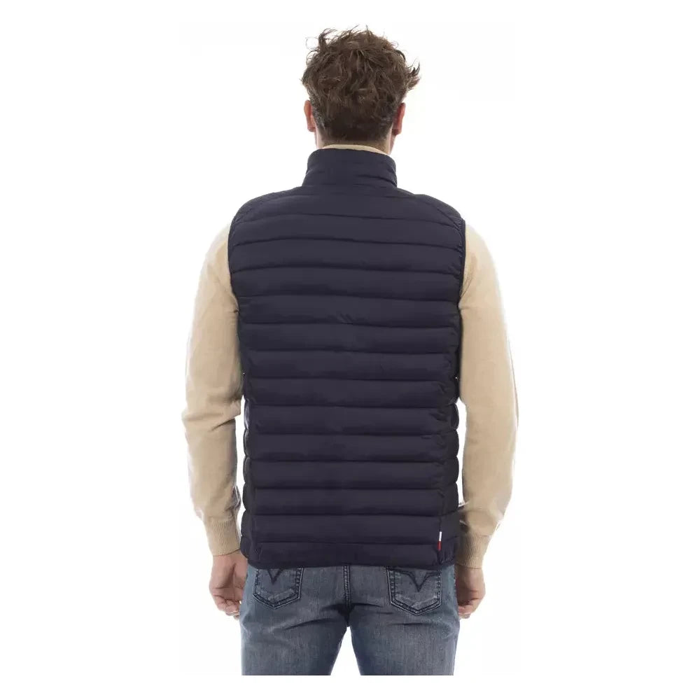 Invicta Blue Polyamide Men Vest Invicta Dark Slate Gray
