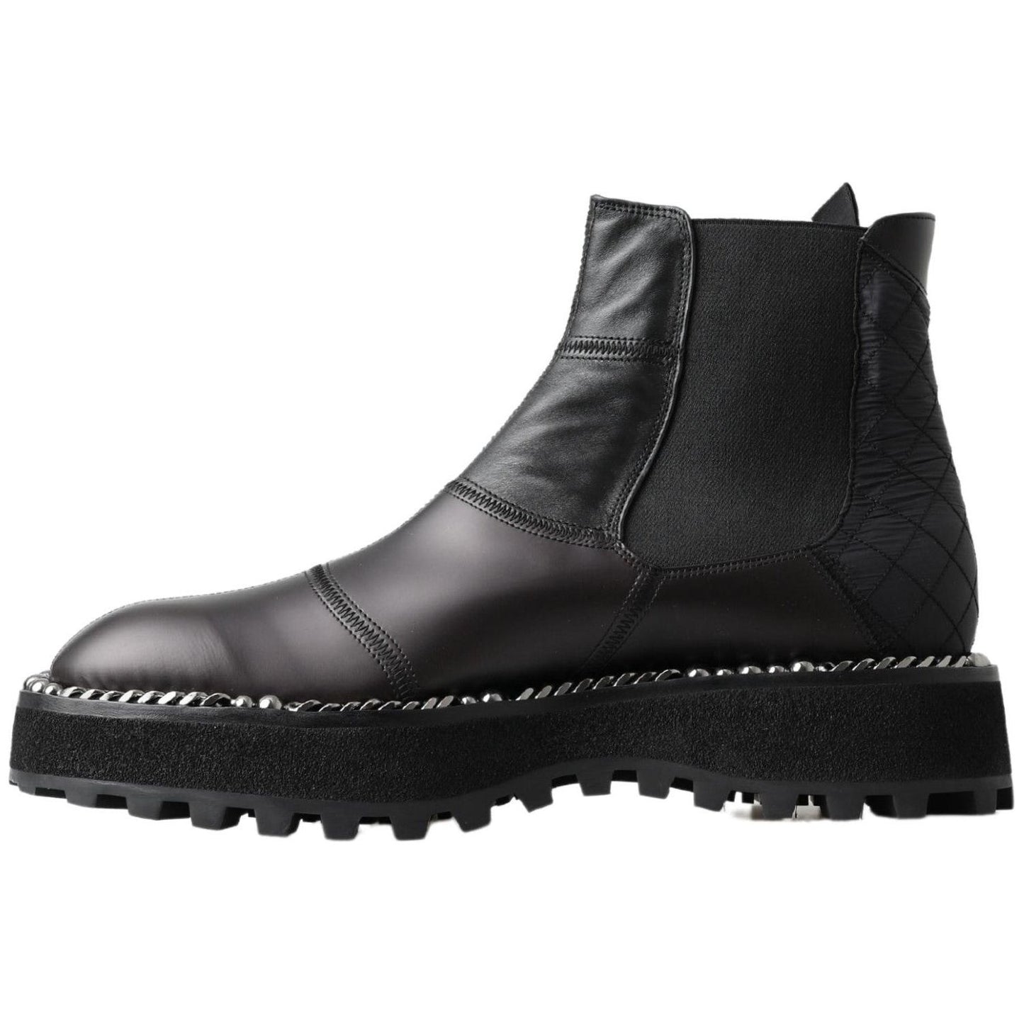 Dolce & Gabbana Elegant Black Ankle Stretch Slip On Boots Dolce & Gabbana Dark Slate Gray