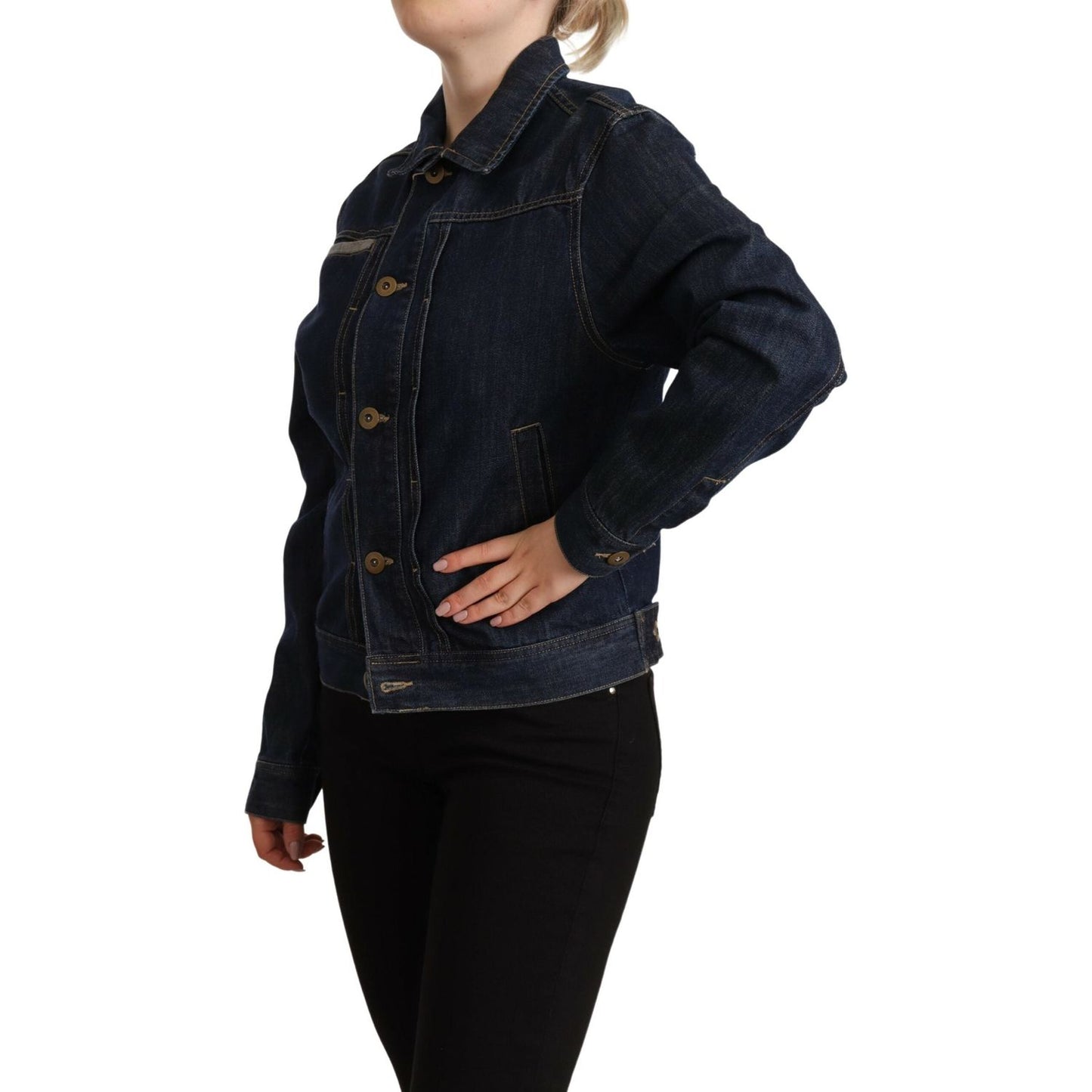 Master Coat Chic Dark Blue Denim Jacket Master Coat Black