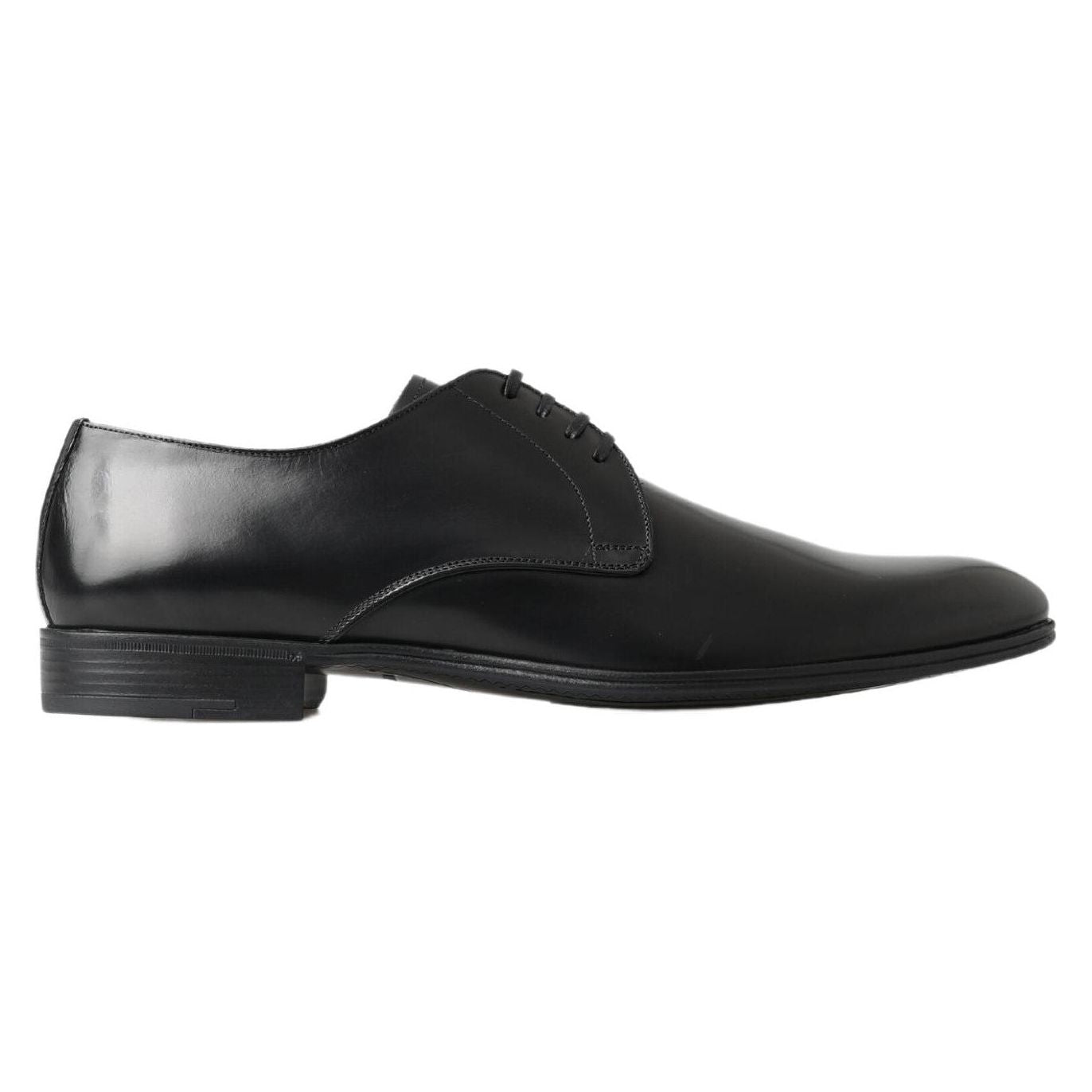 Dolce & Gabbana Classic Black Leather Derby Shoes Dolce & Gabbana Dark Slate Gray