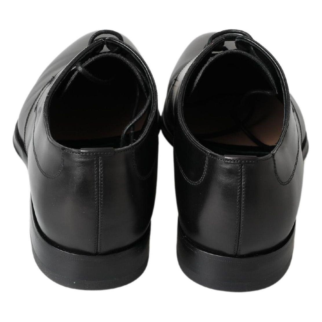 Dolce & Gabbana Classic Black Leather Derby Shoes Dolce & Gabbana Black