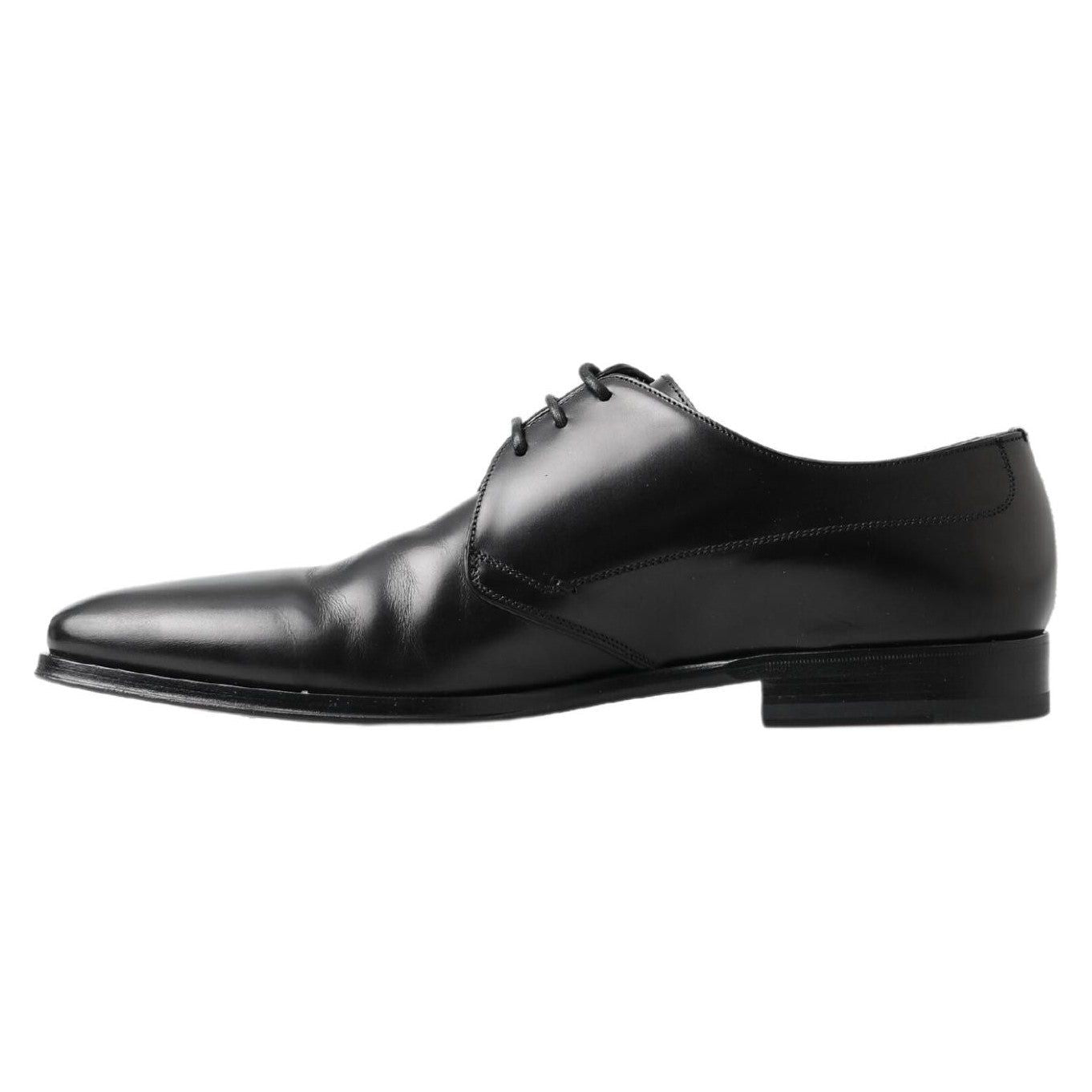 Dolce & Gabbana Classic Black Leather Derby Shoes Dolce & Gabbana Dark Slate Gray