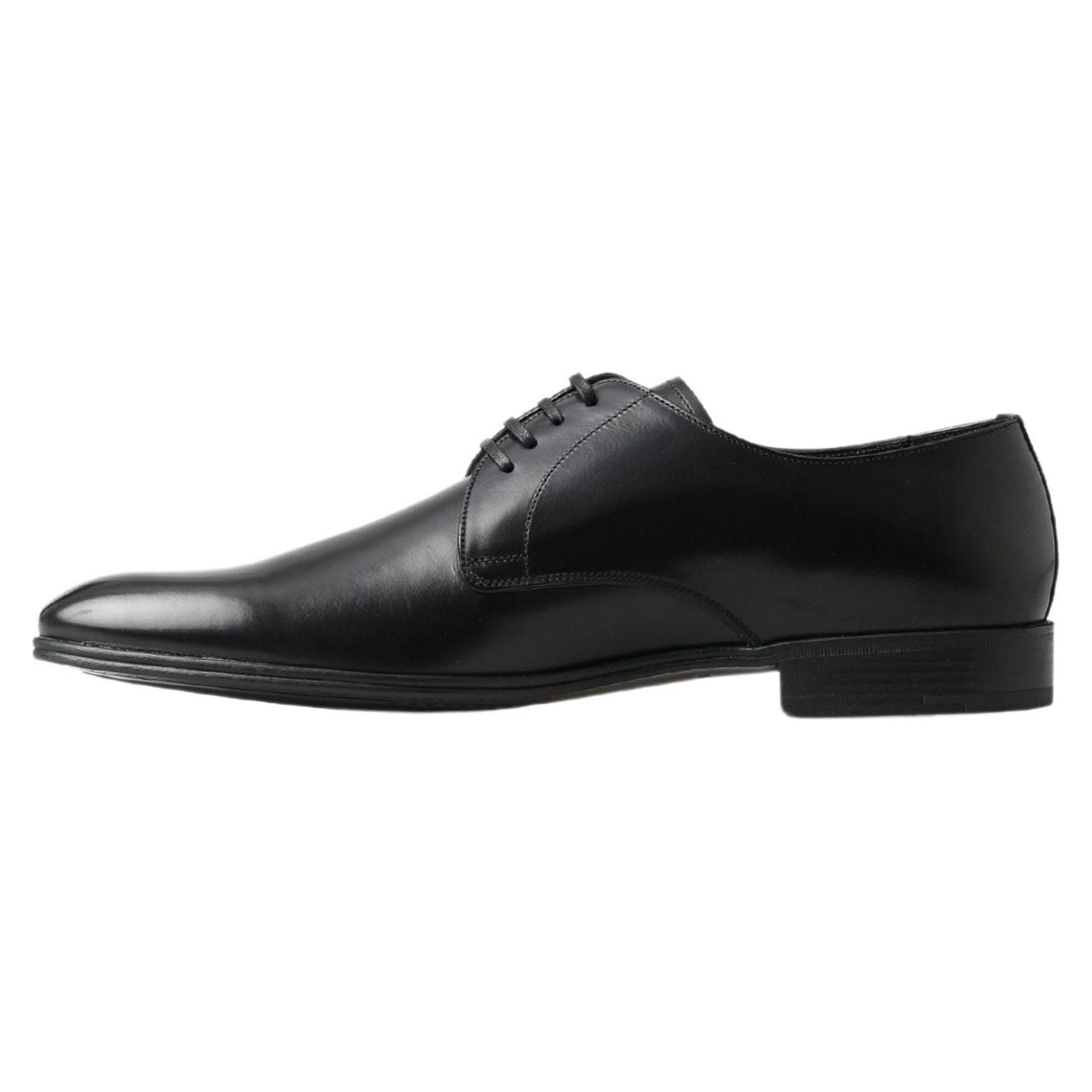 Dolce & Gabbana Classic Black Leather Derby Shoes Dolce & Gabbana Dark Slate Gray