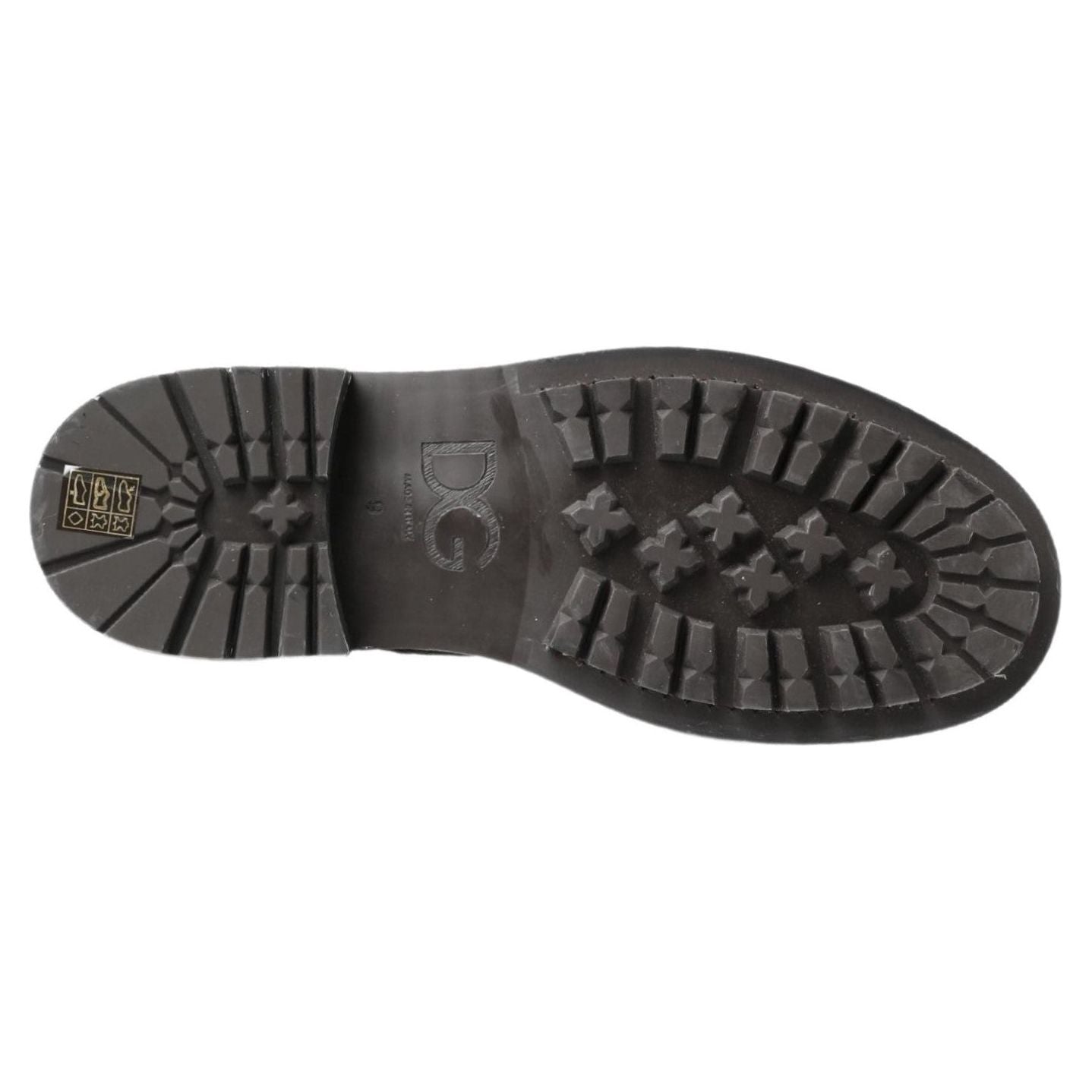 Dolce & Gabbana Chic Black Lace-Up Boots with Gray White Fade Dolce & Gabbana Dark Slate Gray