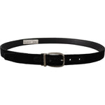 Dolce & Gabbana Black Velvet Classic Logo Engraved Metal Belt BEL8560-90