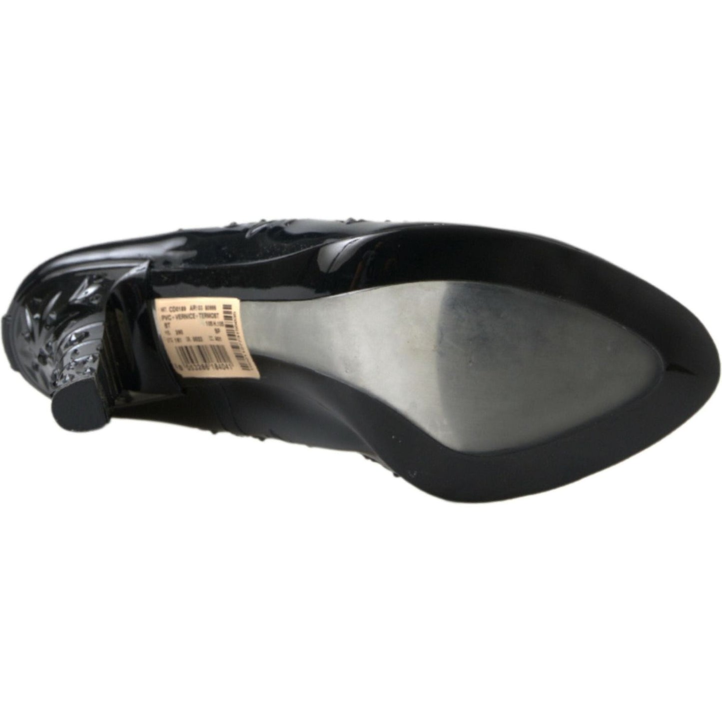 Dolce & Gabbana Elegant Black Crystal Cinderella Pumps Dolce & Gabbana Dark Slate Gray