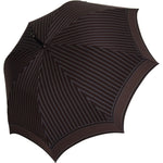 Dolce & Gabbana Brown Striped Leather Handle Collapsible Sartoria Umbrella DEC122