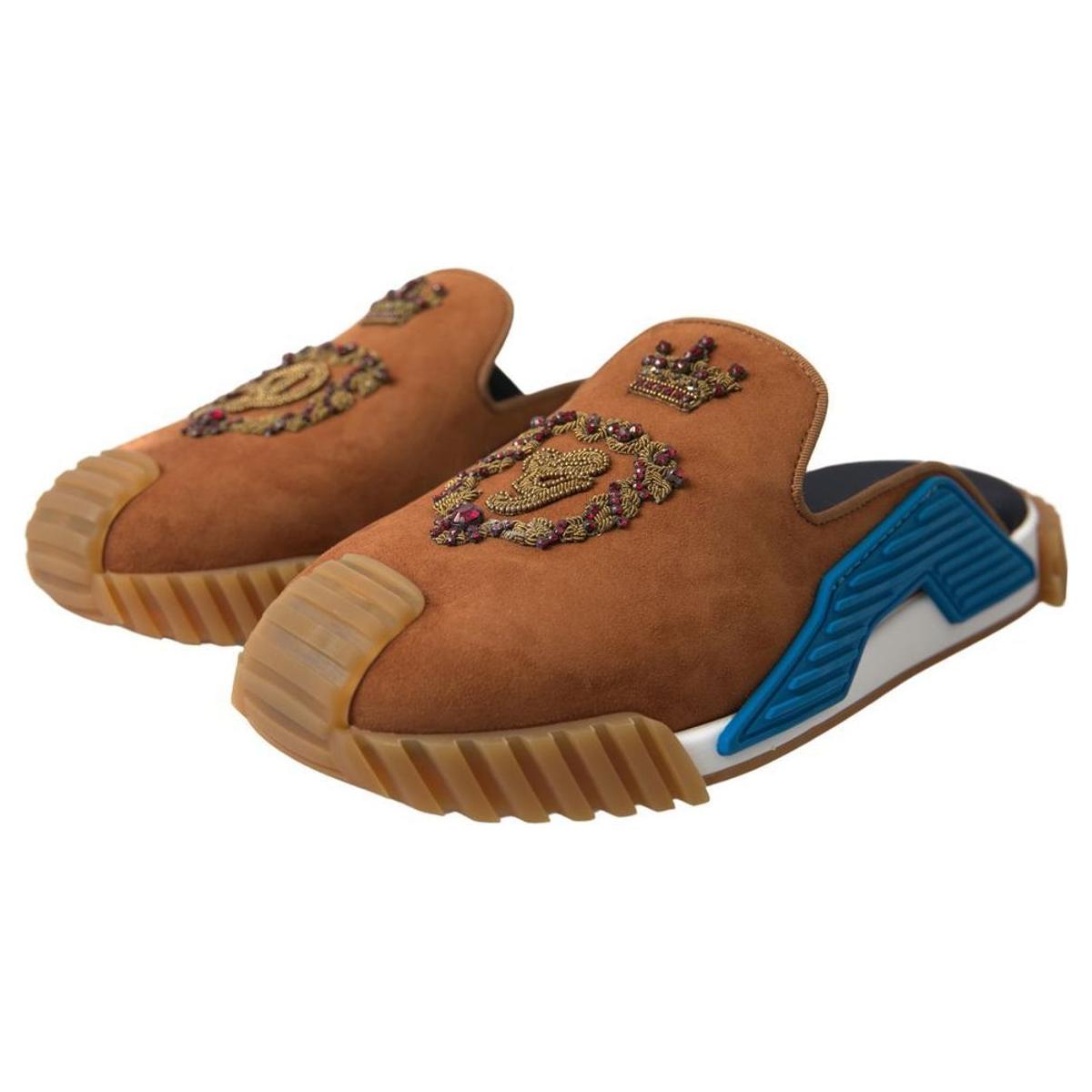 Dolce & Gabbana Elegant Multicolor NS1 Slide Sandals Dolce & Gabbana Sienna