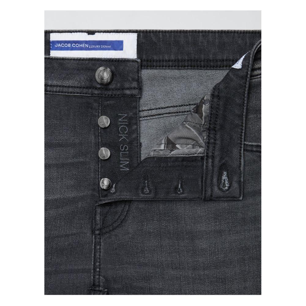 Jacob Cohen Elegant Slim Fit Black Stretch Jeans Jacob Cohen Dark Slate Gray