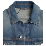 Dolce & Gabbana Blue Washed Cotton Stretch Denim Men Jacket TSH84178-50