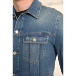 Dolce & Gabbana Blue Washed Cotton Stretch Denim Men Jacket TSH84178-50