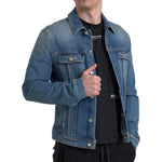 Dolce & Gabbana Blue Washed Cotton Stretch Denim Men Jacket TSH84178-50