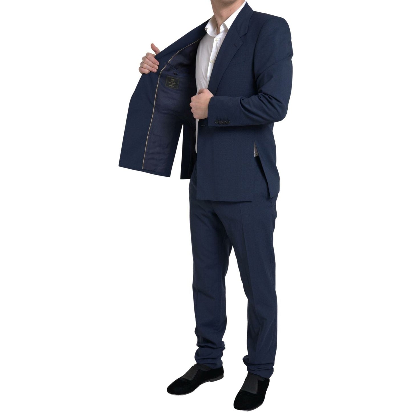 Dolce & Gabbana Elegant Slim Fit Blue Two-Piece Suit Dolce & Gabbana Dark Slate Gray