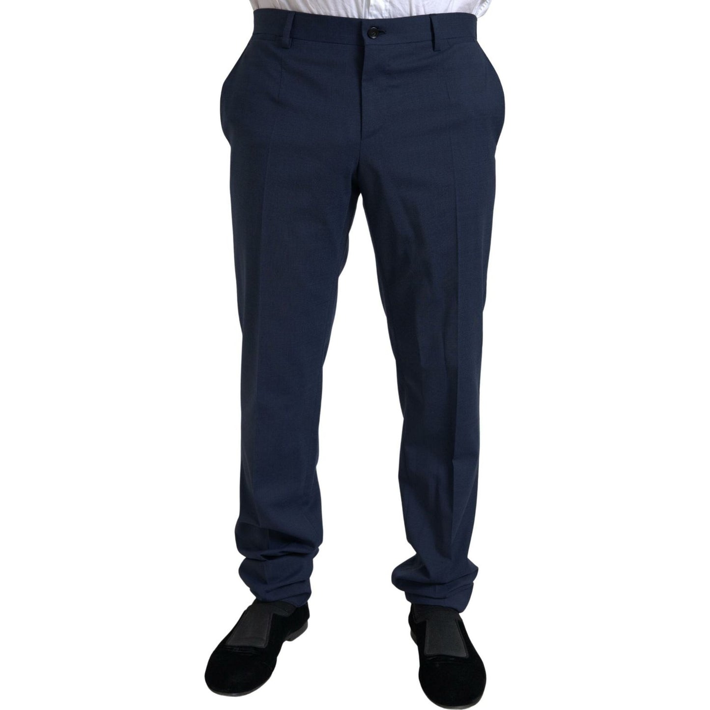 Dolce & Gabbana Elegant Slim Fit Blue Two-Piece Suit Dolce & Gabbana Dark Slate Gray