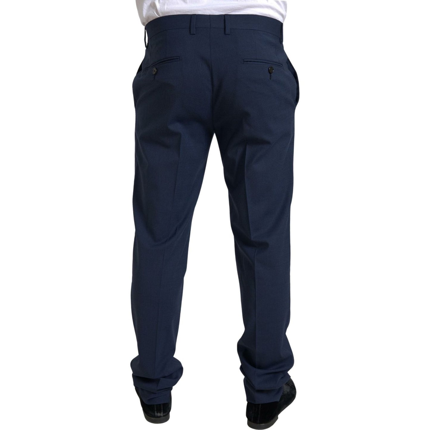Dolce & Gabbana Elegant Slim Fit Blue Two-Piece Suit Dolce & Gabbana Dark Slate Gray