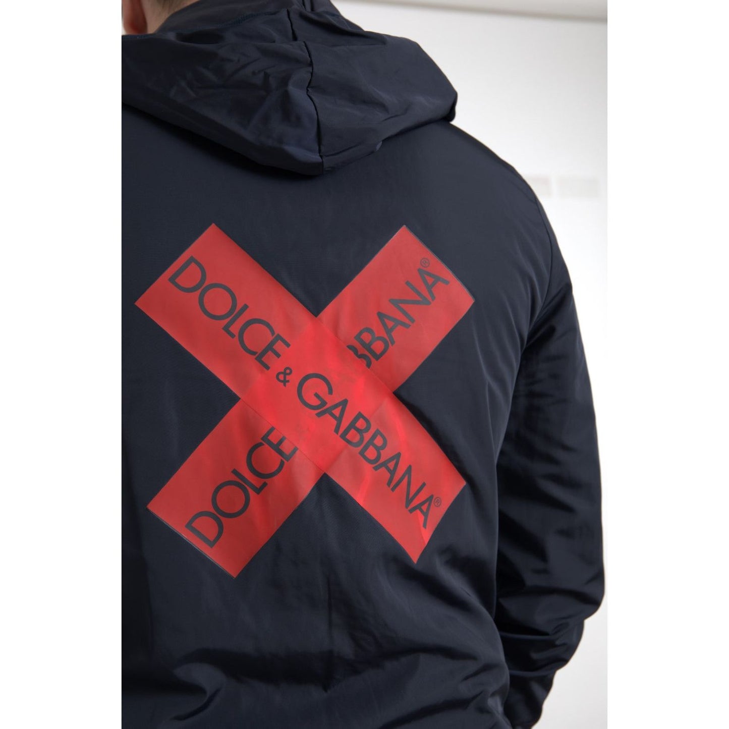 Dolce & Gabbana Elegant Blue Hooded Sweatshirt with Zip Closure Dolce & Gabbana Rosy Brown