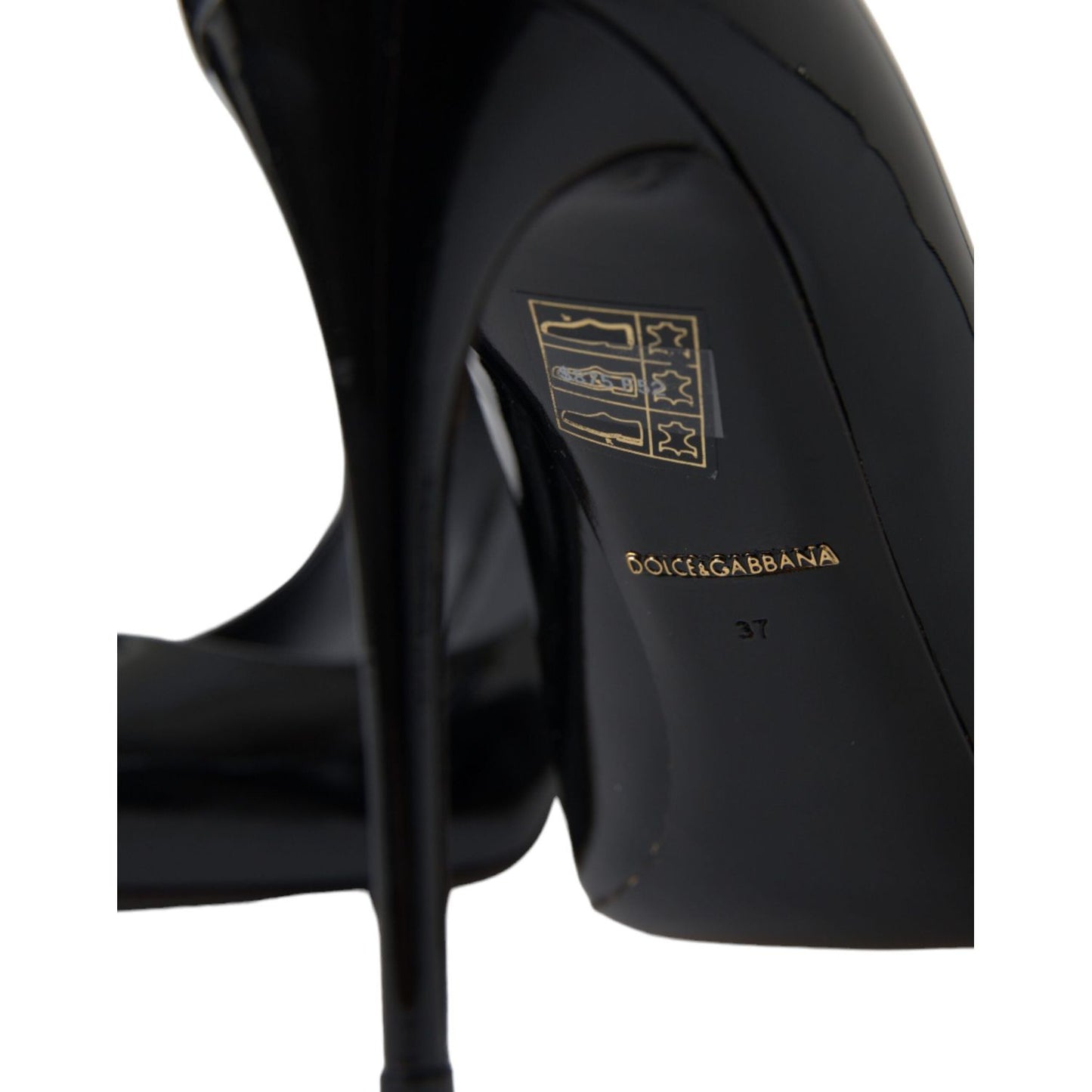 Dolce & Gabbana Elegant Black Patent Stiletto Heels Dolce & Gabbana Black