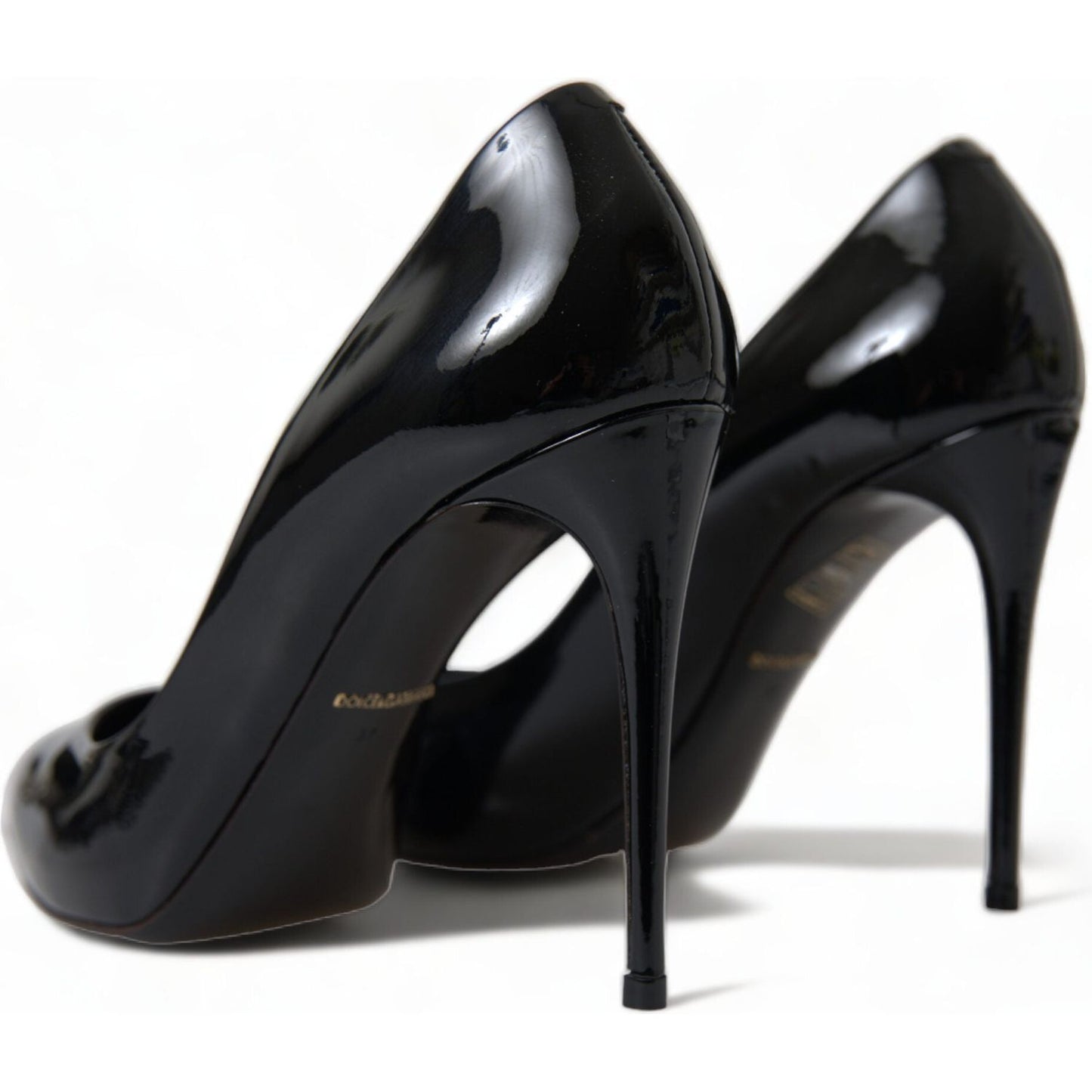 Dolce & Gabbana Elegant Black Patent Stiletto Heels Dolce & Gabbana Black