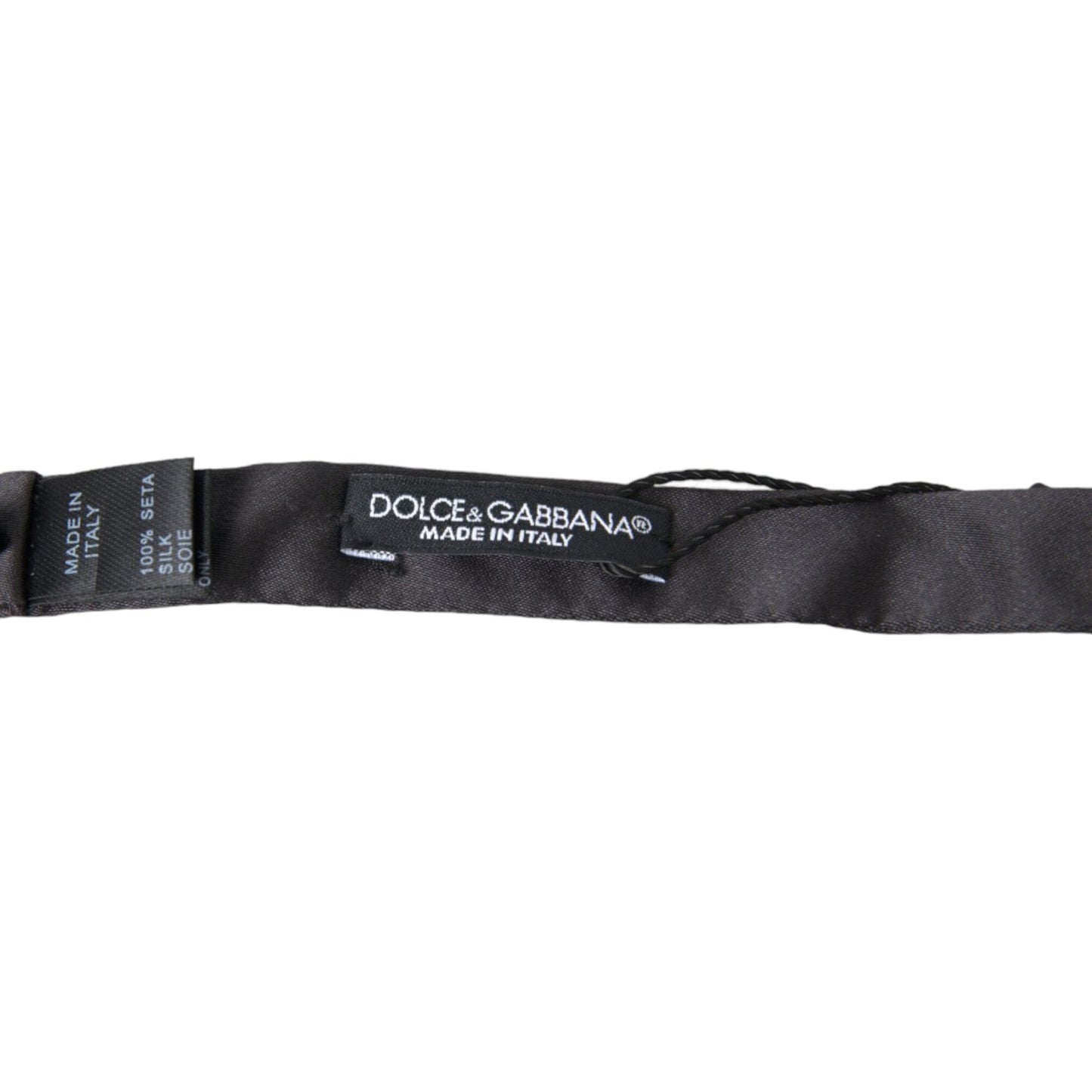 Dolce & Gabbana Elegant Anthracite Silk Bow Tie Dolce & Gabbana Dark Slate Gray