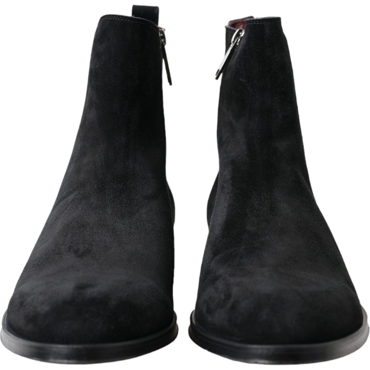 Dolce & Gabbana Elegant Black Velvet Mid-Calf Boots Dolce & Gabbana Black