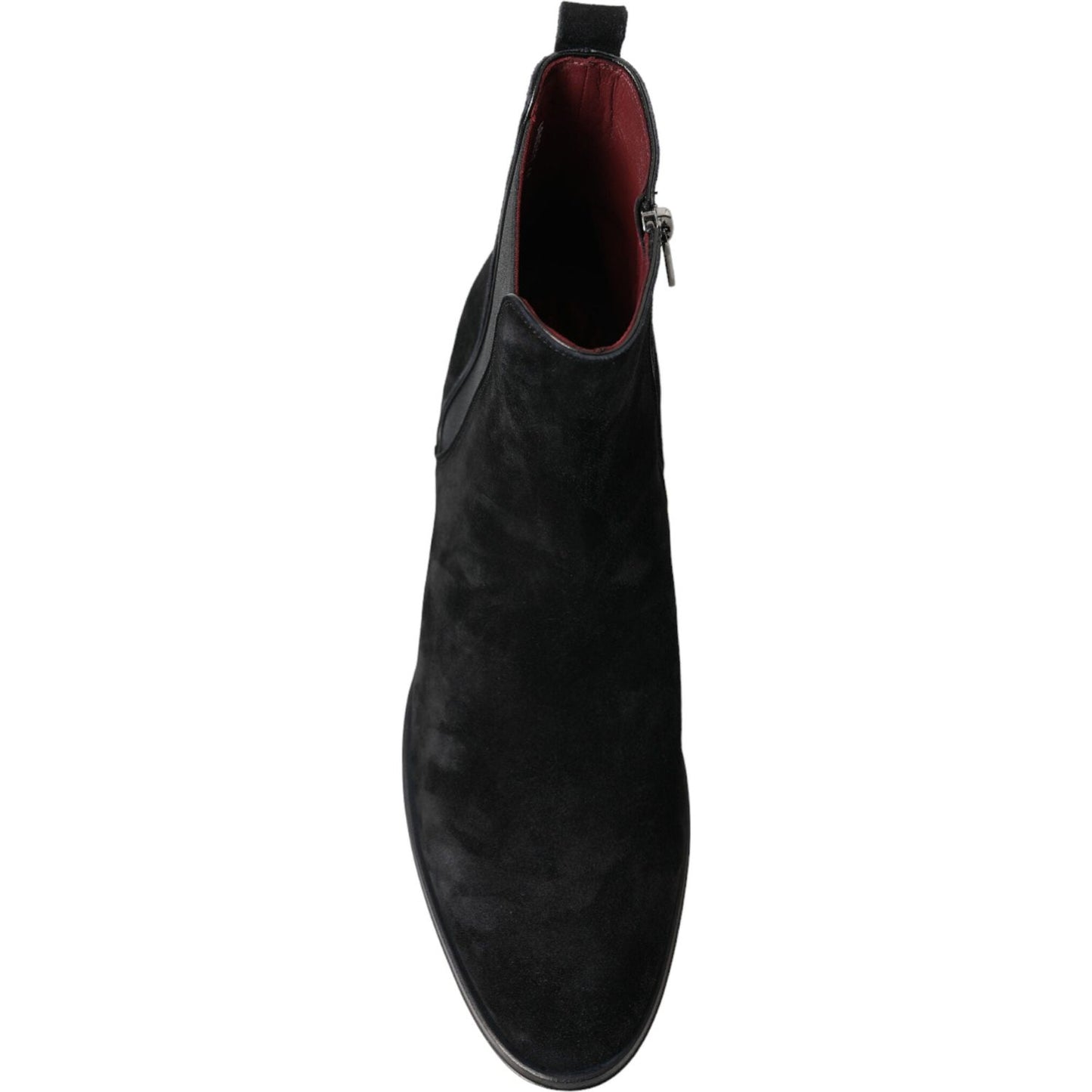 Dolce & Gabbana Elegant Black Velvet Mid-Calf Boots Dolce & Gabbana Black