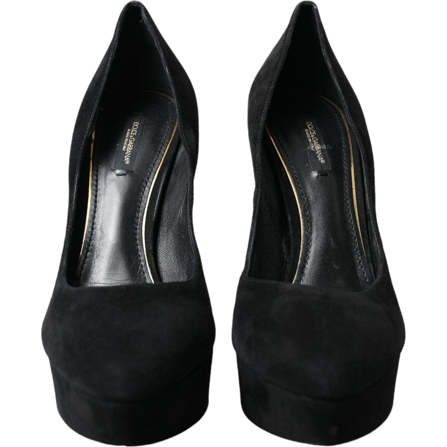 Dolce & Gabbana Black Suede Heeled Pumps Sophistication Dolce & Gabbana Black