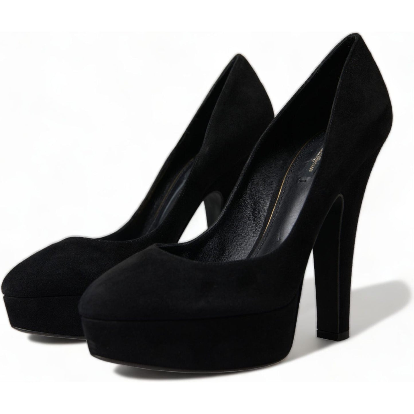 Dolce & Gabbana Black Suede Heeled Pumps Sophistication Dolce & Gabbana Black