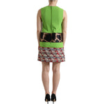 Dolce & Gabbana Chic Apple Green Shift Dress Dolce & Gabbana Dim Gray