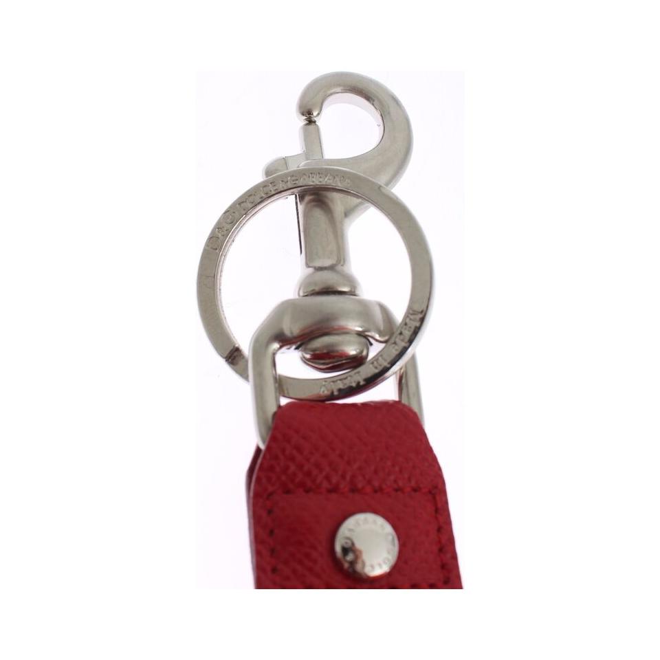 Dolce & Gabbana Multicolor Sicily Raffia Leather Keychain Dolce & Gabbana Light Gray