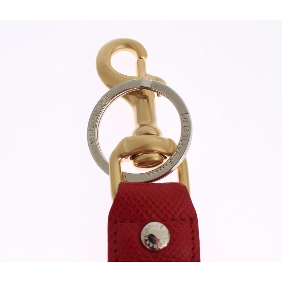 Dolce & Gabbana Chic Multicolor Raffia Leather Keychain Dolce & Gabbana White Smoke