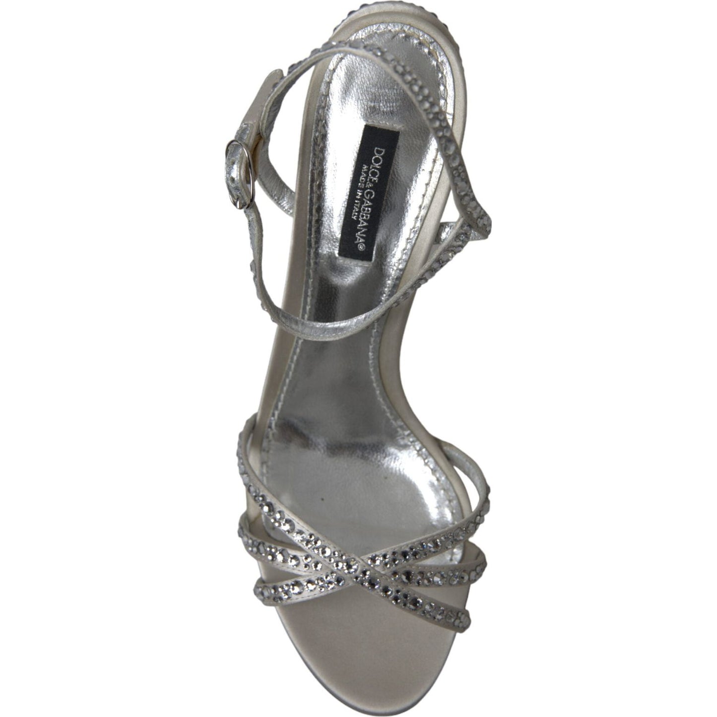 Dolce & Gabbana Elegant Crystal Embellished Heels Sandals Dolce & Gabbana Dim Gray