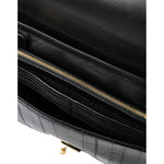 Dolce & Gabbana Black Eelskin Leather Shoulder Document Organizer Bag BAG1235